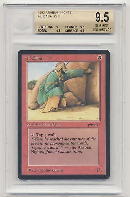 Graded Ali Baba BGS Beckett 9.5 GEM MINT Arabian Nights 1993 MTG Magic Vintage! • $600