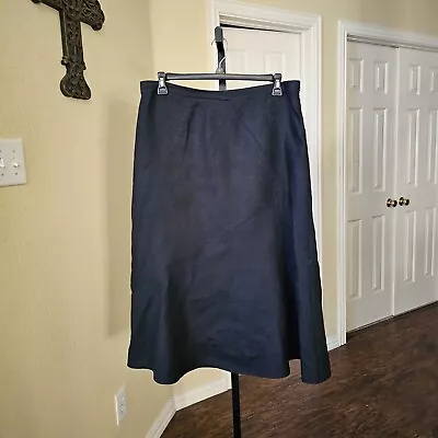 J. Jill Black Linen A-line Skirt Size M • $15