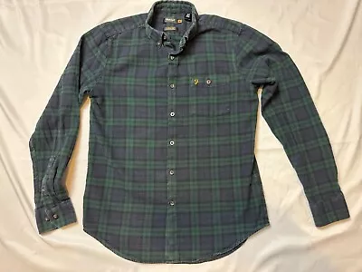 Men's FARAH Long Sleeved Shirt - Size Medium -  Flannel - Blue Green Check • £10