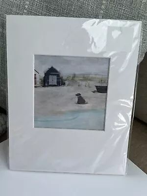 New Hannah Cole Beach Hut & Dog Unframed Print For Laura Ashley 10x8 • £7