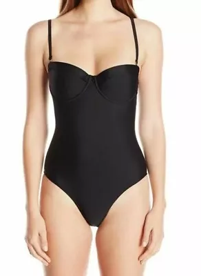 6 Shore Road By Pooja S Wild Tide Black One Piece Swimsuit E1821 Size Large • $127.36