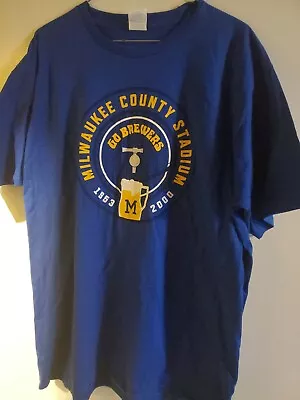 2021 MILWAUKEE BREWERS 2000s County Stadium T Shirt XL SGA  Free Shipping  • $23.99