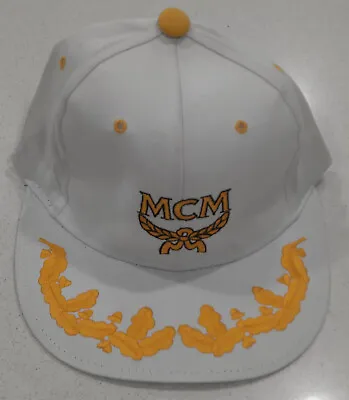MCM Cap Captain White Authentic With MCM Laurel Embroidered On Top Of Visor • $95