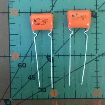 Radial Metallized Polyester Film Capacitor .1uF 100v 104SHR100K59CE 0.1uF 4pcs • $11.11