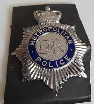 Police Metal Helmet Shield Metropolitan Queen E2 • £50