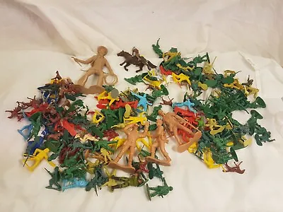 Lot 1.6 Lbs VTG Plastic Toy Soldier Army Men Miniature Lot Green Play 70s • $47.99