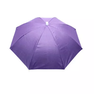 Foldable Fishing Umbrella Hat UV Protection Headwear Camping Beach Head Sun Cap- • £8.89