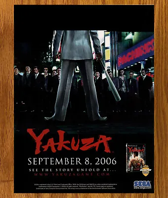 Yakuza Japanese Mafia SEGA - Video Game Print Ad / Poster Promo Art 2006 • $14.99