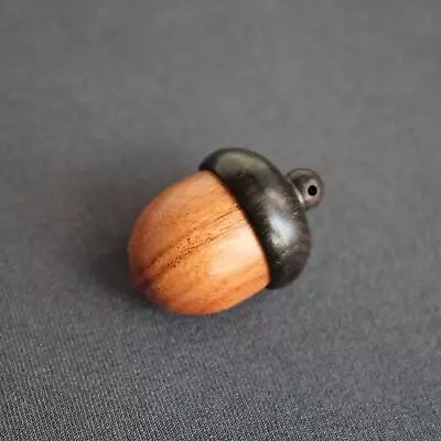 Ebony Acorn Necklace Pendant Pellet Pellet Boxes Acorn Pendant Keychain For • £5.68