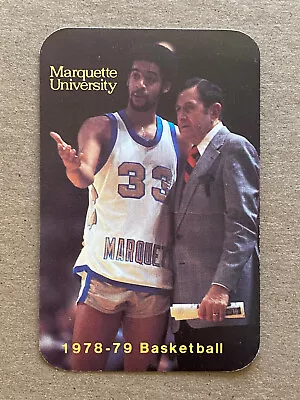 CBK 1978-79 MARQUETTE WARRIORS Basketball Schedule College • $6.99