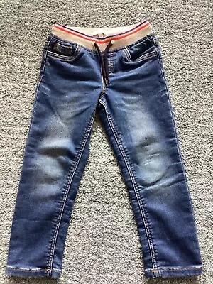 Boys Blue Zoo Blue Cotton Straight Drawstring Jeans Age 4 Years  • £1.99