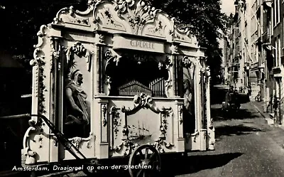 Barrel Organ Draaiorgel Street Scene Amsterdam Netherlands Postcard Real Photo • $9.90