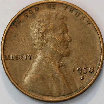 1950 D - Lincoln Wheat Penny - G/VG • $1.85