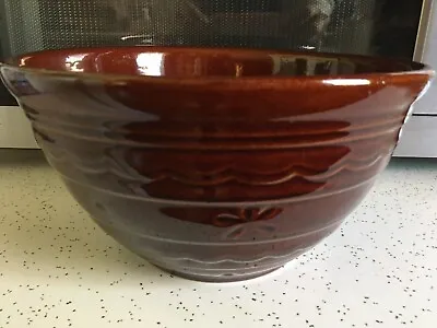 Vintage Marcrest USA Pottery Brown Daisy Dot 8   Mixing / Salad Bowl • $14.95