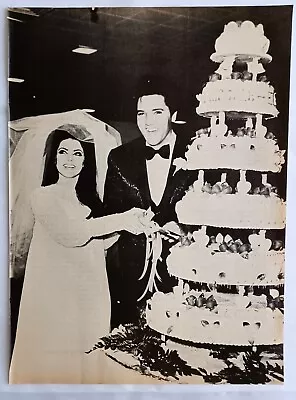 Elvis & Priscilla Presley~orig 1977 Poster~vtg Print Magazine Pinup Clipping • $15.99