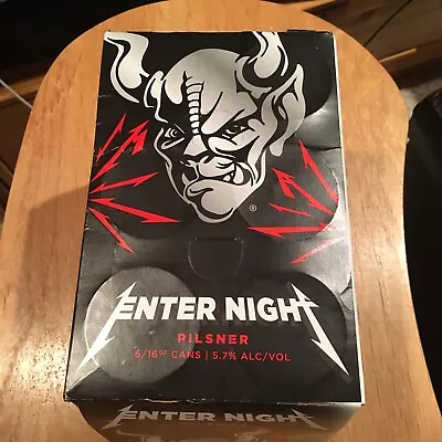 Metallica Enter Night Pilsner 6 Pack 16 Ounce Beer Cans EMPTY CANS • $49.99