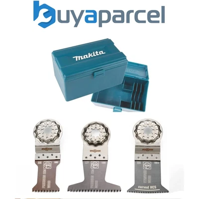 £28.99 • Buy Fein Makita Starlock E-Cut Saw Blade 3PC Multi Tool Set Wood Combo Plunge + Box