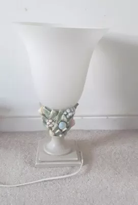 Vintage Ceramic Lamp Table/Bedside RARE Lighting Decor DAVID HUNT Glass Shade • £60