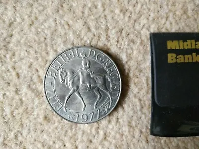 1977 Silver Jubliee Coin Elizabeth Ii - Midland Bank Wallet • £3.99