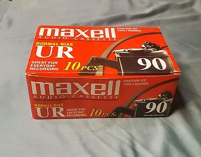 Maxell Audio Cassette Tapes 90 Normal Bias UR 10 Pcs Sealed • $0.99