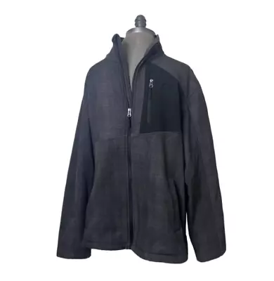 Snozu Performance Mens Fleece Zip Up Jacket Gray Size Large  • $26