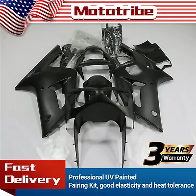 Flat Black Painted Fairing Kit Injection For Kawasaki Ninja ZX6R 2003 2004 ZX636 • $349.01