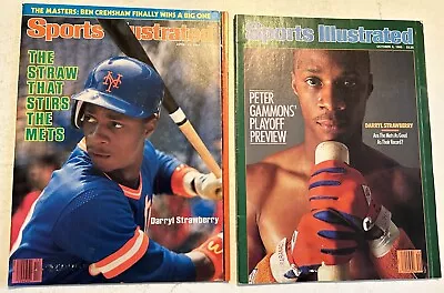 1984 Sports Illustrated NEW YORK Mets DARRYL STRAWBERRY Set Lot Of 2 No Labels • $17.99