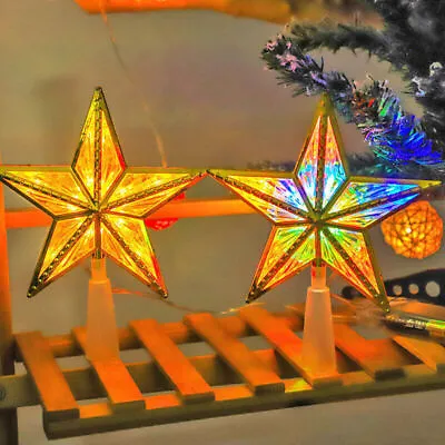 Christmas Tree Top Star Light LED Glowing Star Lamp Xmas Tree Decoration Party • $10.79