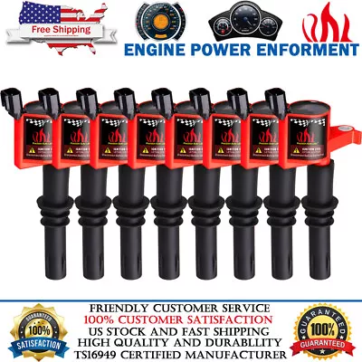 8 Pack Ignition Coils For Ford F-150 5.4L Triton 2004 2005 2006 2007 2008 DG511 • $37.99