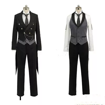$69.90 • Buy Black Butler 2 Kuroshitsuji Sebastian Michaelis Clothing Uniform Cosplay Costume