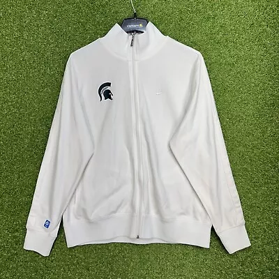 Nike Sportswear Michigan State Spartans Track Jacket Mens XXL White Green NCAA • $14.99