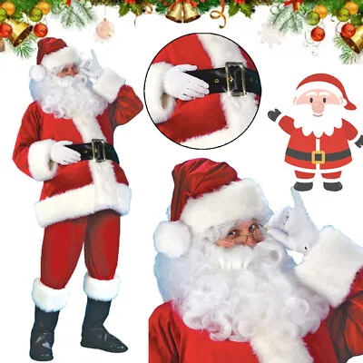 £22.99 • Buy SANTA CLAUS Adult Father Costume Christmas Suit Fancy Dress Party Outfit Set