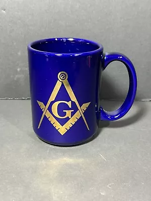 VTG Blue/Gold Masonic Freemason Lodge Winchester Hiram 21 Coffee Mug 12Oz. • $9.99