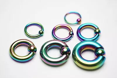 $27.99 • Buy Big Size Stainless Steel Captive Bead Ring CBR Ear Tunnel Plug Gauge Piercing