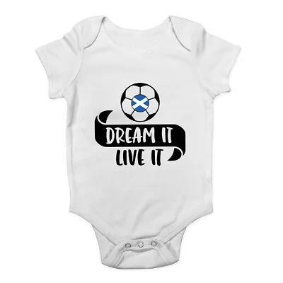 Football Team With Scotland Flag Baby Grow Vest Bodysuit Boys Girls • £5.99