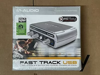 M-Audio Fast Track USB Digital Audio Interface Record Vocals & Guitar Silver New • $69.98