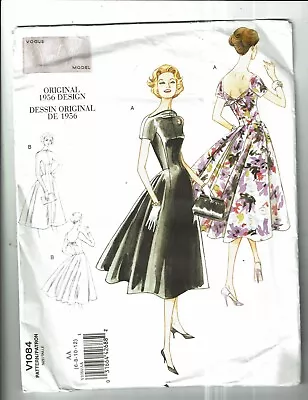 Vogue #V1084 Retro 50's Close-fitting Dress With Variations Patterns Sz: 6-12 UC • $13.99