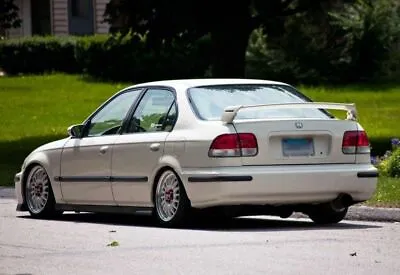 MUGEN Style Rear Trunk Wing Spoiler & Red Emblem Pair For 96-00 Civic Sedan • $129.98