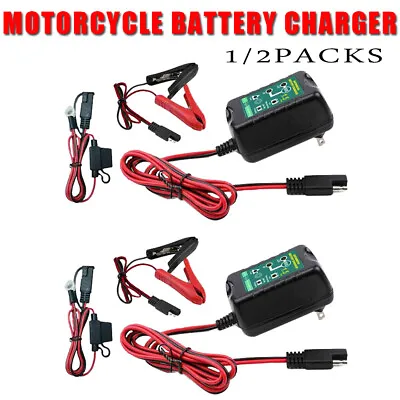 1-2 Pack Battery Charger Maintainer Trickle 6V 12V 1.5A Car Automatic Motorcycle • $21.99