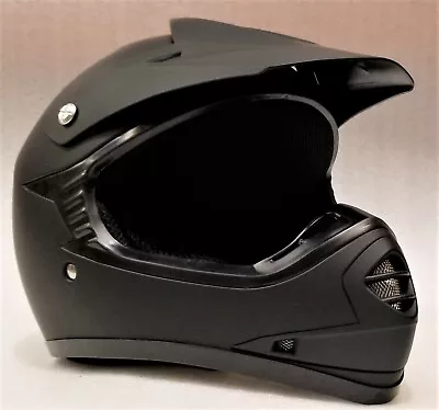 Motocross Helmet Kids Youth S To XL Matte Black Aust. Std Dirt Bike Quad • $68.95