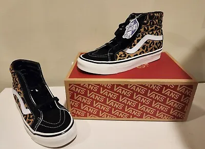 VANS SK8-HI 38 DX Anaheim Black/Tan Leopard Print Men Shoe 7.5 Women Shoe 9 NEW • $39.99