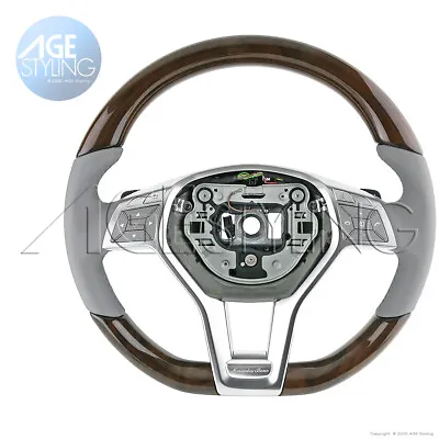 Mercedes-Benz SL400 SL550 SL63 SL65 AMG CLS63 WALNUT Wood Leather Steering Wheel • $1699