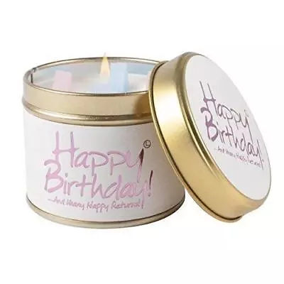 Lily Flame - Scented Candle Tin - Happy Birthday - UK MADE • £11.97