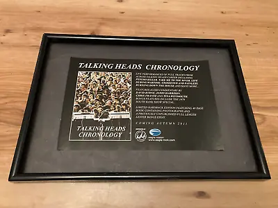 TALKING HEADS CHRONOLOGY-framed Original Advert • £16.99