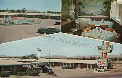 $11.79 • Buy Las Cruces, NM: Paradise Motel Multi-view W/ Sign, Interior, New Mexico Postcard