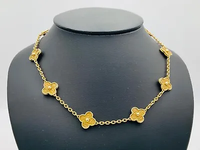 Van Cleef & Arpels Alhambra VCA 18K Yellow Gold 16” Necklace • $12250