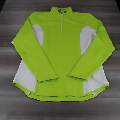 Nike Jacket Womens Medium Green White Golf Tour Performance Dri Fit 1/4 Pullover • $5.50
