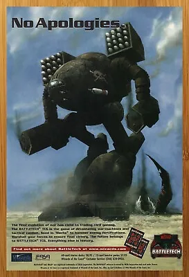 1996 Battletech Trading Card Game Vintage Print Ad/Poster Mech TCG CCG Promo Art • $19.49