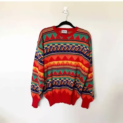 Meister Vintage Patterned Multi Color Sweater • $33