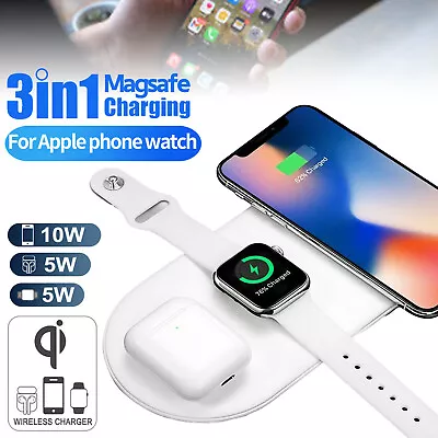 3in1 Qi Wireless Charger Fast Charging Station Dock For Apple IPhone Watch Pods • $24.21